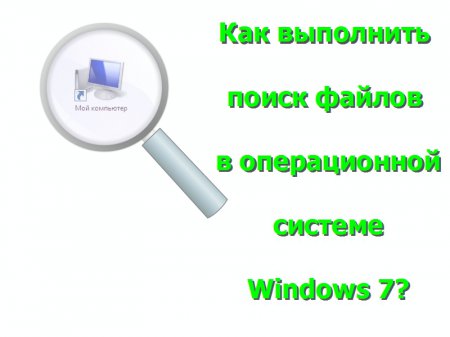 Как выполнить поиск файлов в операционной системе Windows 7?